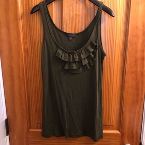 Lilla P Ruffle Scoop Neck